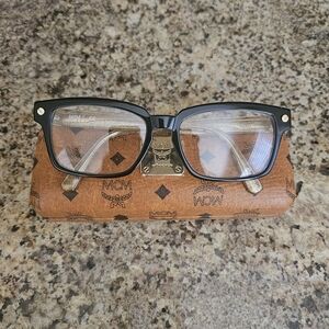 MCM Black And Gold Women's Eyeglasses with Case